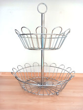 Zeller Obst Etagere 2-lagig Metall verchromt silber Ø27 x 32 x 44 cm