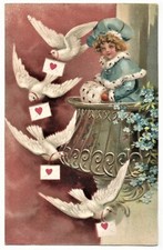 AK Neujahr, Prägekarte, Kind