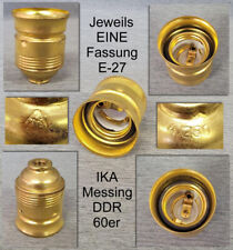 Messing Lampenfassung E27 Fassung f. Industrie Lampe DDR IKA Ersatzteil NOS 60er