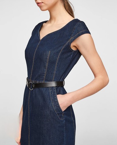 Comma denim etuikleid - denim, blau