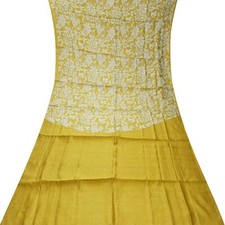 Vintage Senf Sarees 100% Reine