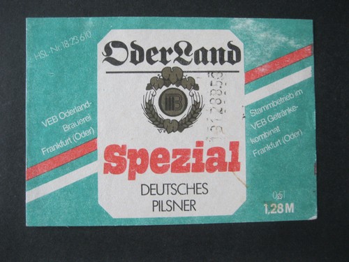 Veb oderland brauerei - veb, oderland-brauerei
