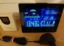 Wetterstation Funkwetterstation mit Barometer Funkuhr Außensensor GT-WS-17h