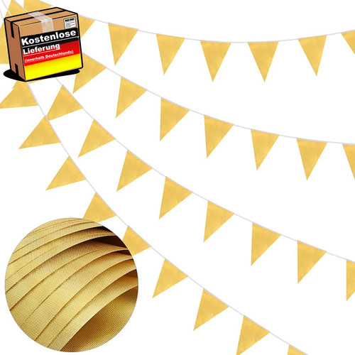 Goldfarbene wimpelkette aus - wimpelkette,