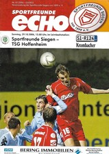 Sportfreunde Siegen - TSG Hoffenheim (Stadionzeitung vom 29.10.2006)