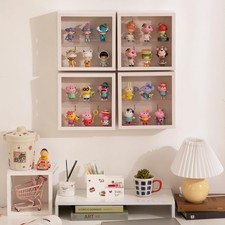 Wandvitrine für Sammlerstücke Display Schrank mit 2 Fächern Aufbewahrung idea...