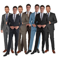 Steffen Klein Herren Anzug Regular Fit Wolle Elastisch