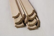 (a56)  10Stk 100cm Hohlkehlleiste massiv Eiche 20x20mm Hohlkehle Holzleiste