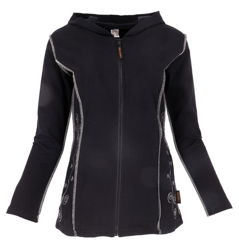 Goa jacke mit - langer, kapuze