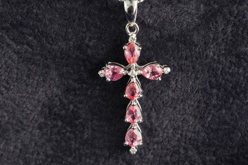9kt weißgold padparadscha - weißgold,