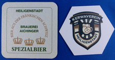 2 Bierdeckel Brauerei Drei Kronen Aichinger, Heiligenstadt, Kerwaverein
