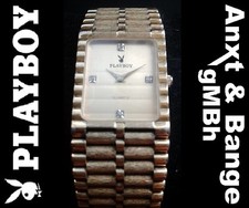 PLAYBOY – Armband-Uhr – 80er, vergoldet mit 4 echten Diamanten