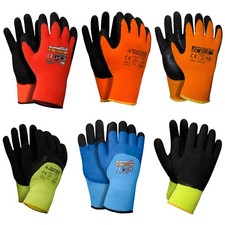 Winterhandschuhe Arbeitshandschuhe Winter Thermo Handschuhe gefüttert Latex 9-11