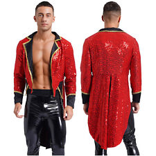 Herren Zirkus Ringmeister Kostüme Langarm Jacke Verkleidung Halloween Stilvoll