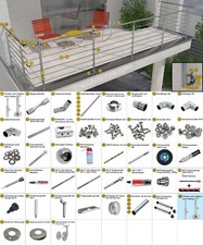 Edelstahl U Stabgeländer