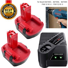 2X 5000mAh Akku Für Bosch 12V BAT043 BAT045 BAT139 PSR 12VE-2 GSR Ersatzbatterie
