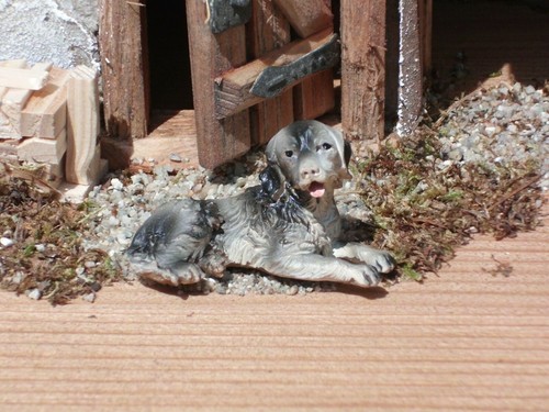 Krippenzubehör tier hund - -,
