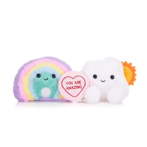 Love hearts 13cm rainbow - love,