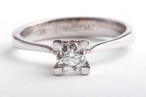 Brillantring solitär 40ct h - brillantring, 0,40ct