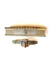 1942 Chevy Chevrolet front & radio emblem Lot. Hot Rat Rod USA GM Original