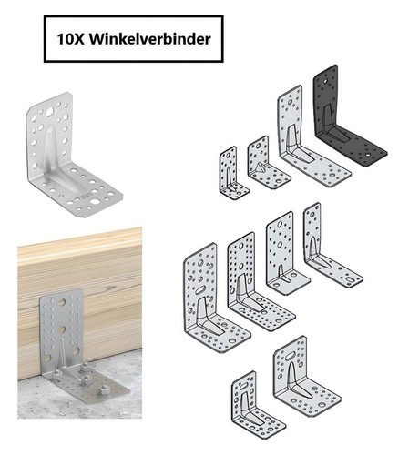 Winkelverbinder x10 mit rippe - x10,