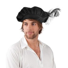 Mittelalter Mütze schwarz