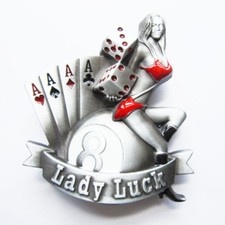 LADY LUCK Gürtelschnalle USA