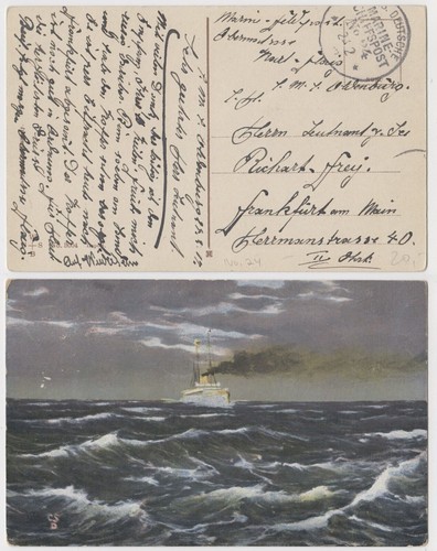 Kunst meer schiff - ak,