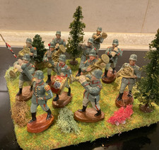 Spur 0 Diorama 12 Massefiguren, Soldaten Musiker  Kapelle Bundeswehr Masse RAR, 