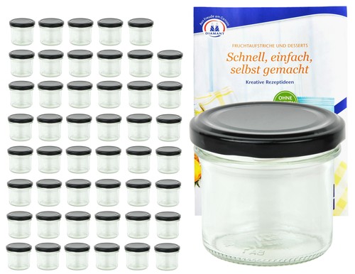 Sturzgläser 125ml schwarz - 48,