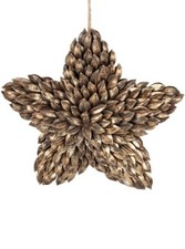 Hänger-Stern  mit Buchecker Ø 22 cm