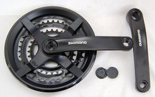 Shimano FC-TY301 Kurbelgarnitur 6/7/8-fach 48-38-28 Zähne Vierkant schwarz 170mm