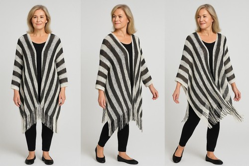 Poncho bluse shirt - poncho,