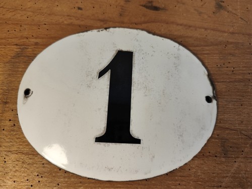 Emaille schild hausnummer zahl - schild,
