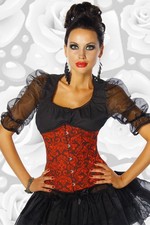 Damen 12303 corsage rot - corsage,