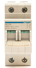HAGER 100 AMP 100A ZWEIPOLIGER