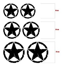 6 Stern Aufkleber passend für