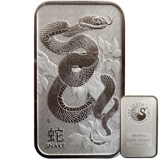 Lunar Snake Silberbarren 1oz Silber Ag 999,9 Perth Mint Australien incl Kapsel
