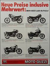 Moto Guzzi 850 T-3 California, V 35 / 50, 250 TS- FD, 850 le Mans Werbung 1978