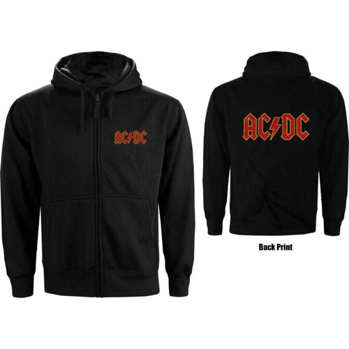 Logo zipped hoodie - ac/dc,