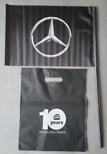 MERCEDES BENZ-DTM-MOTORSPORT-FLAGGE (FAHNE) SCHWARZ-44x30 cm-STANGE 68 cm+TÜTE