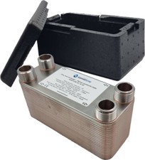 Edelstahl PlattenWärmetauscher 50-205kW 1" SANITLINE SL-16 + Isolierung