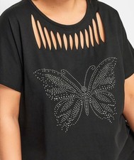 Shirt Damen / Black Cut Out