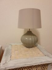 Tischlampe Grau Keramik mit Schirm Stehlampe Lampe