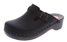Berkemann Riemen-Toeffler 0402-900, Holzclogs Leder schwarz Gr. 3-13