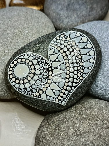 Großer herz mandala - herz-mandala, stein
