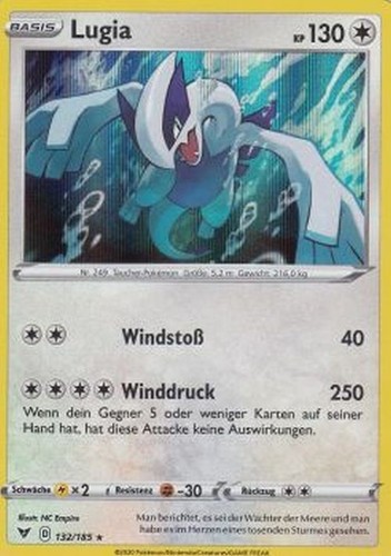 Lugia 132 185 holo pokemon - 132/185,