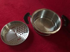 AMC Dampfgareinsatz Siebeinsatz 20 cm Edelstahl für Töpfe zum Dampfgaren