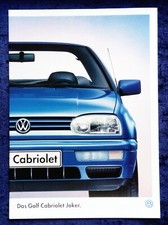 VW Golf 3 Cabrio, Cabriolet Joker, Prospekt 10.1997