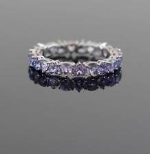 Gold Memory Ring in 750er / 18 Karat Weiß Gold Tansanit Wert 2.000 €